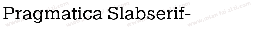 Pragmatica Slabserif字体转换